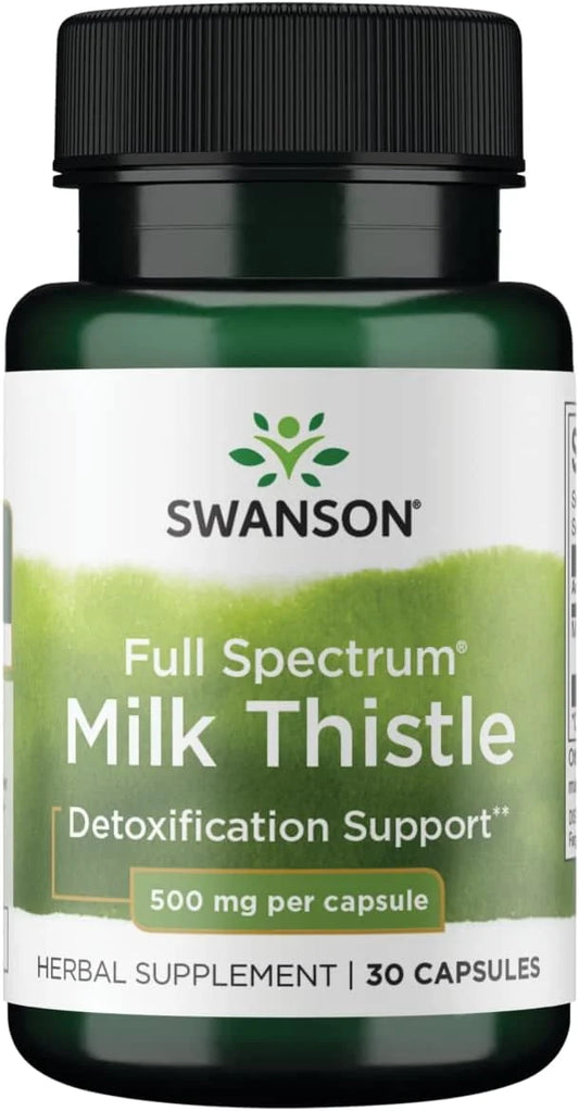 Swanson Full Spectrum Milk Thistle, 500 mg, 30 Vegan Capsules
