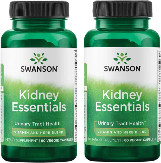 Swanson Kidney Essentials Urinary Support, 60 Veg Capsules, 2 Pack