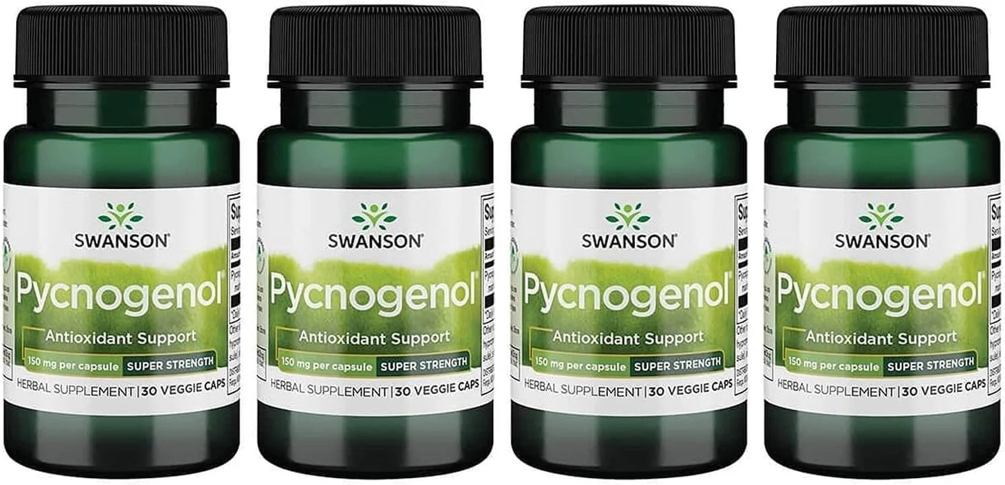 Swanson Ultra Pycnogenol Super Strength 150 mg, 30 Veg Capsules, 4 Pack