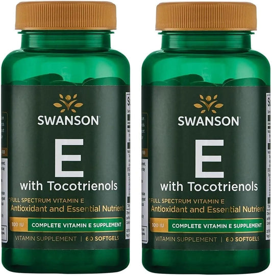 Swanson Full Spectrum Vitamin E (60 Softgels), 2 Pack
