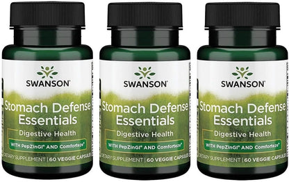 Swanson Stomach Defense Essentials, 60 Veg Capsules, 3 Pack