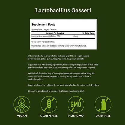 Swanson Lactobacillus Gasseri Probiotic, 3 Billion CFU, 60 Vegan Capsules