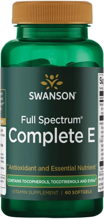 Swanson Full Spectrum Vitamin E with Tocotrienols, 60 Softgels