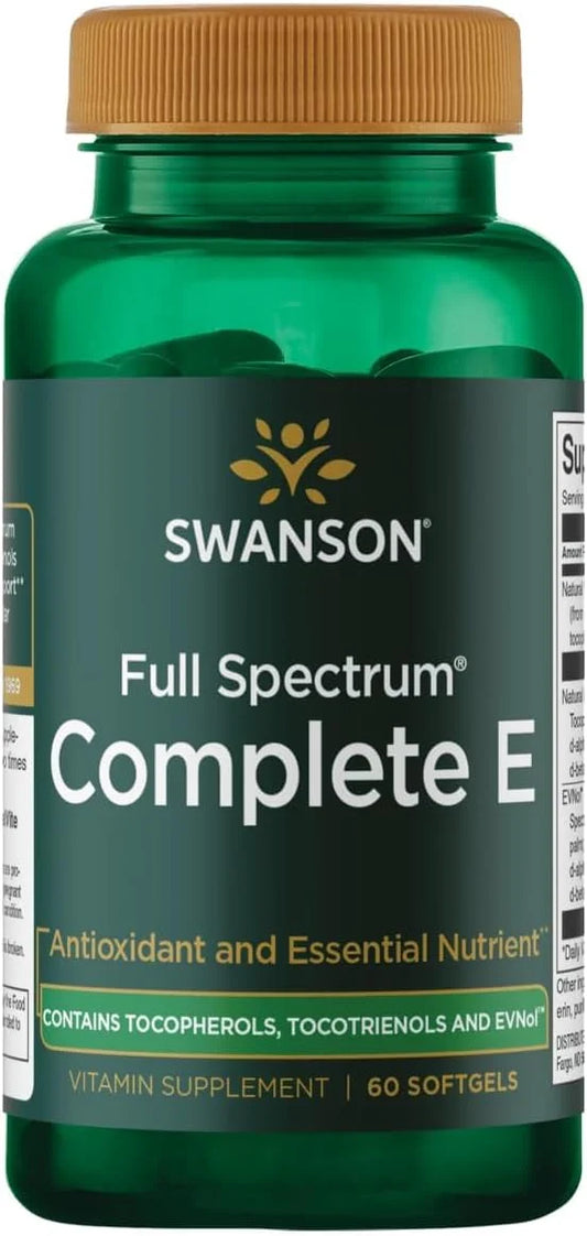 Swanson Full Spectrum Vitamin E with Tocotrienols, 60 Softgels