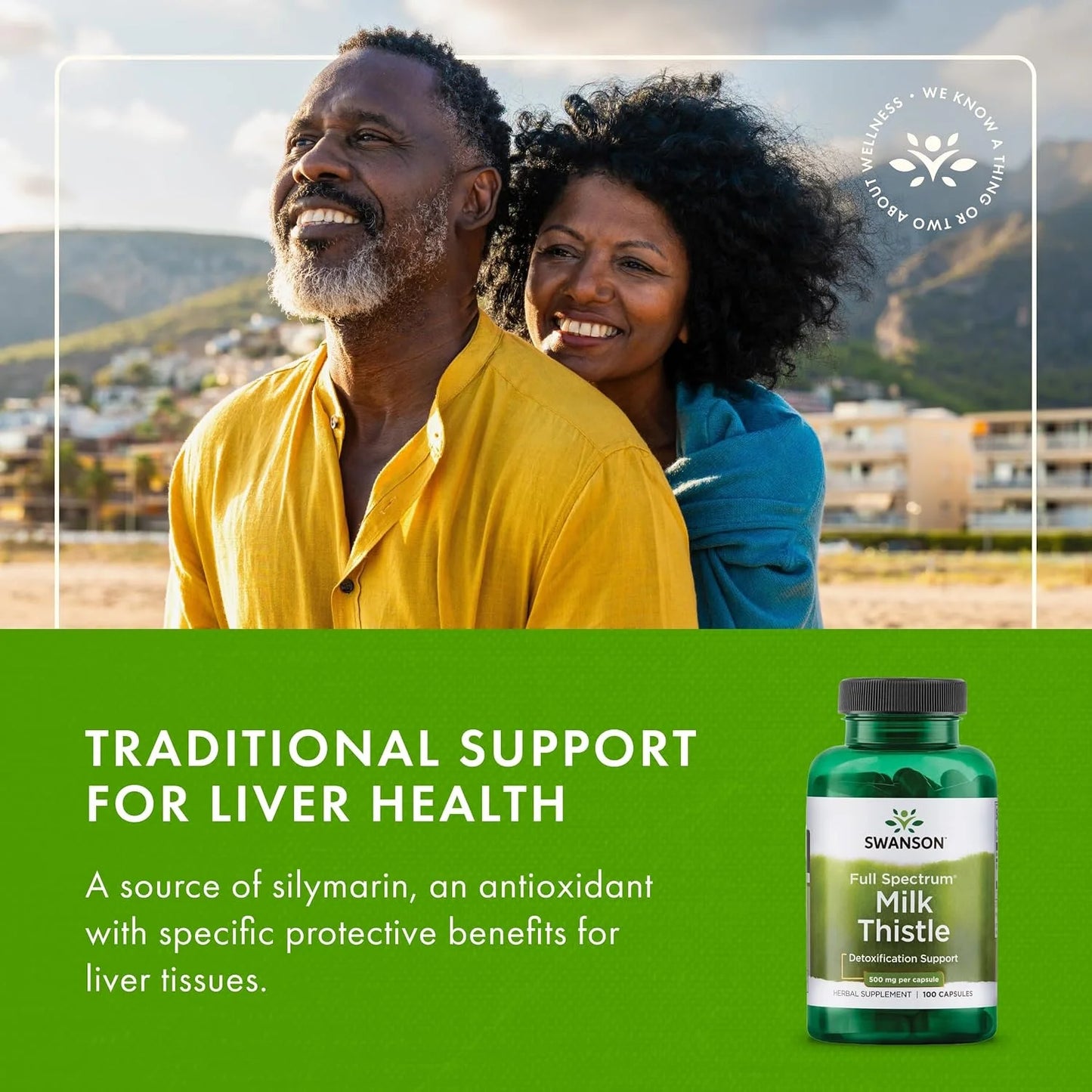 Swanson Full Spectrum Milk Thistle, 500 mg, 100 Vegan Capsules, 3 Pack
