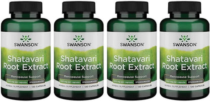 Swanson Shatavari Ayurvedic Female Rejuvenator 500 mg, 120 Capsules, 4 Pk
