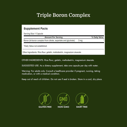 Swanson Triple Boron Complex Bone and Joint Supplement, 250 Capsules