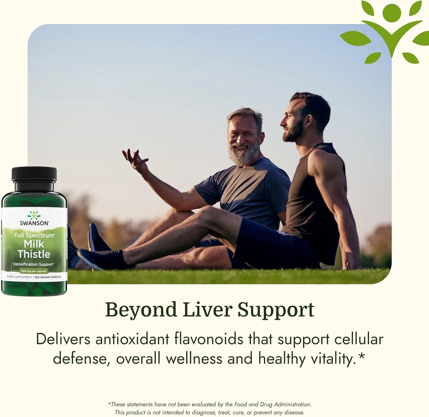 Swanson Full Spectrum Milk Thistle, 500 mg, 100 Vegan Capsules