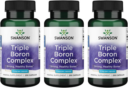 Swanson Triple Boron Complex Bone and Joint Health, 250 Caps, 3 Pk