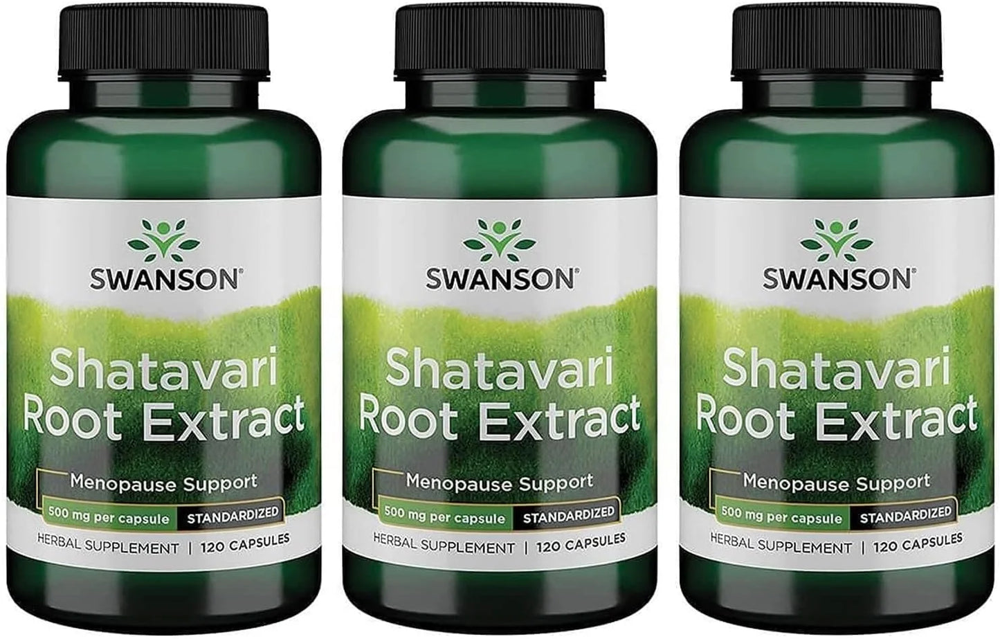 Swanson Shatavari Ayurvedic Female Rejuvenator 500 mg, 120 Capsules, 3 Pk
