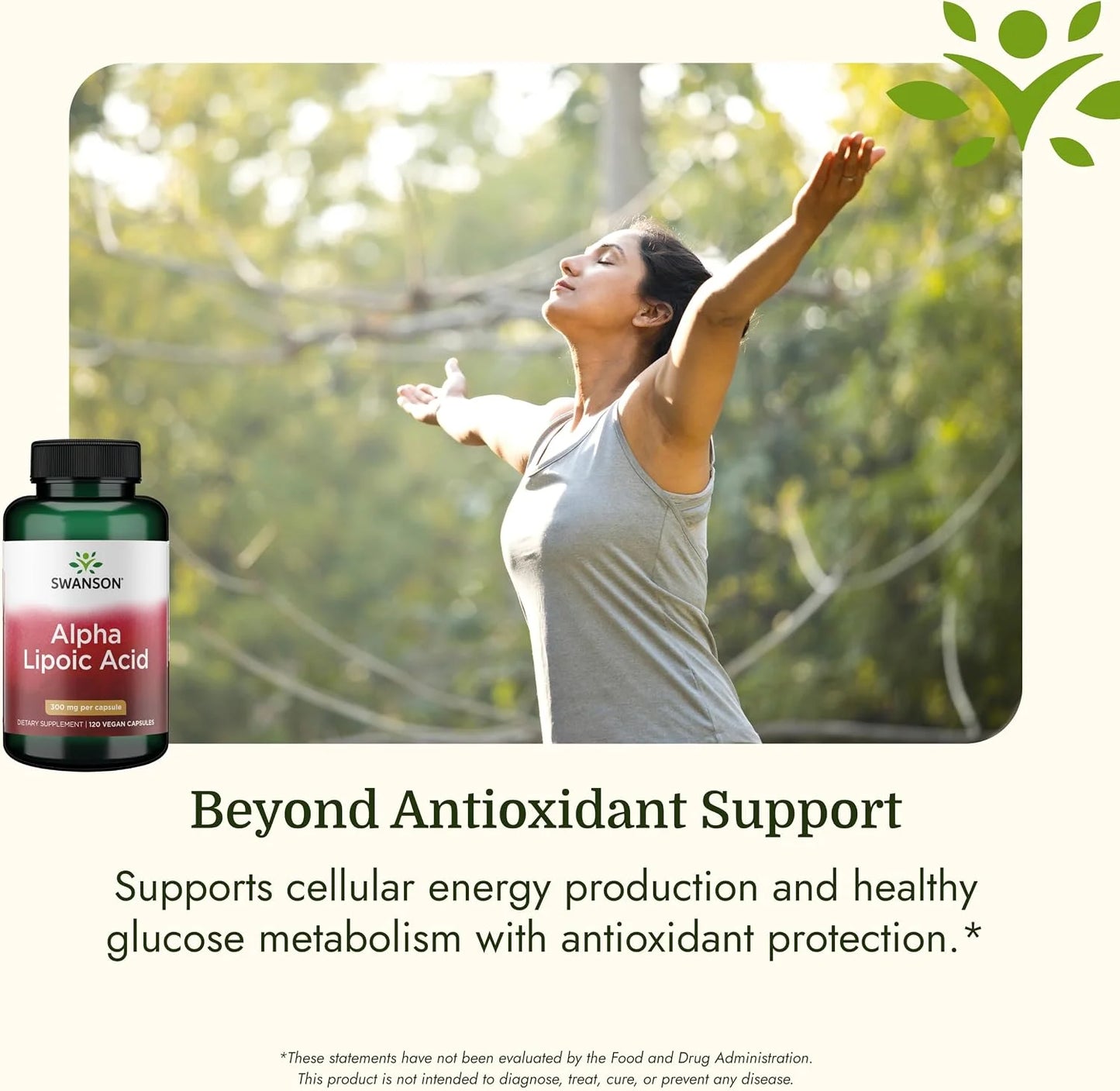 Swanson Alpha Lipoic Acid 300 mg, 120 Vegan Capsules