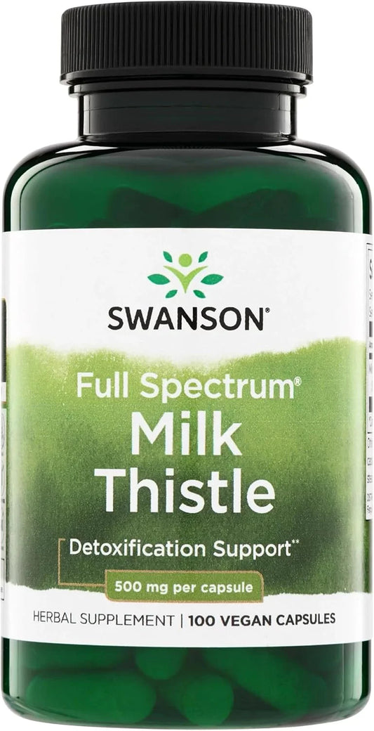 Swanson Full Spectrum Milk Thistle, 500 mg, 100 Vegan Capsules