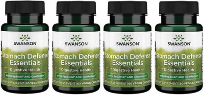 Swanson Stomach Defense Essentials, 60 Veg Capsules, 4 Pack