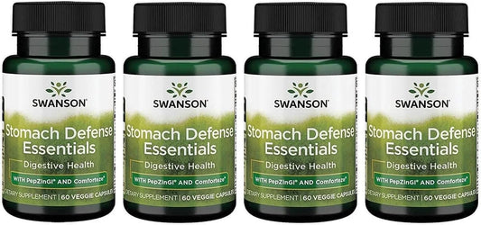 Swanson Stomach Defense Essentials, 60 Veg Capsules, 4 Pack