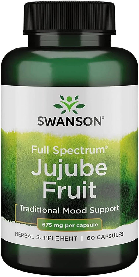 Swanson Jujube Fruit, Herbal Supplement, 675 mg, 60 Capsules