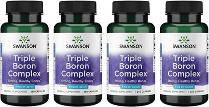 Swanson Triple Boron Complex Bone and Joint Health, 250 Caps, 4 Pk