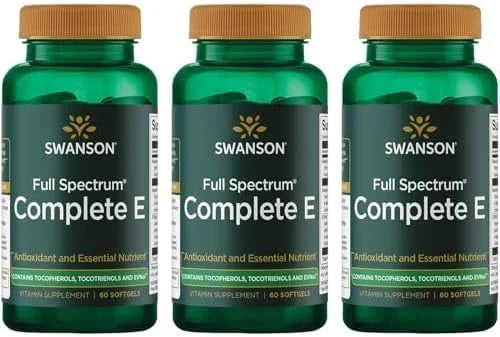 Swanson Full Spectrum Vitamin E (60 Softgels), 3 Pack