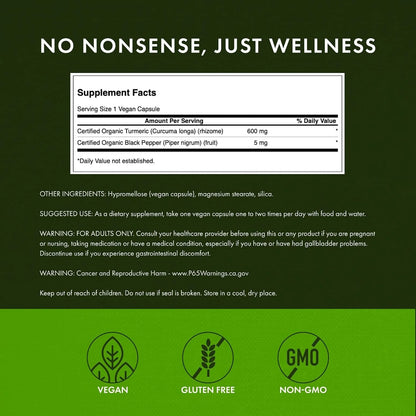 Swanson Premium Turmeric & Black Pepper Supplement, 90 Vegan Caps, 3 Pack