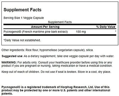 Swanson Ultra Pycnogenol Super Strength 150 mg, 30 Veg Capsules, 4 Pack