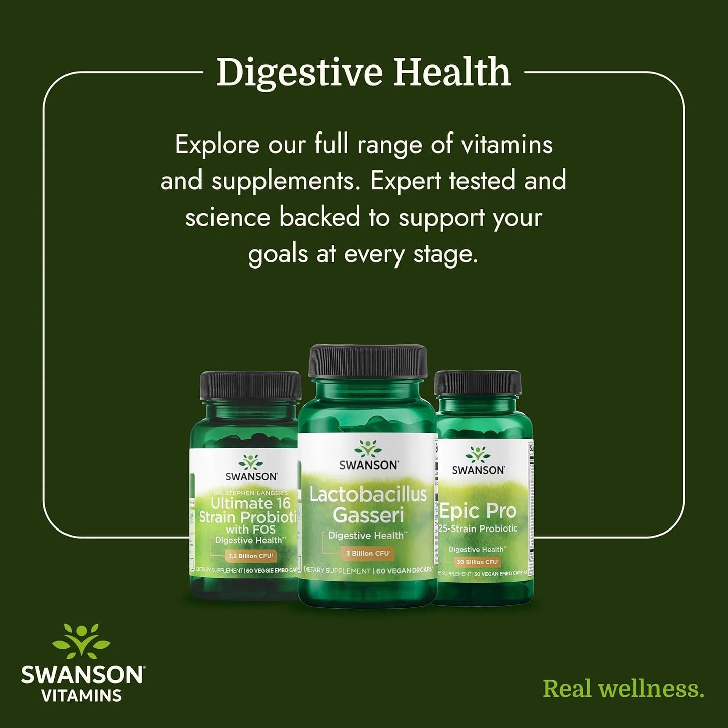 Swanson Lactobacillus Gasseri Probiotic, 3 Billion CFU, 60 Vegan Capsules