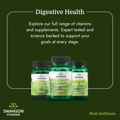 Swanson Lactobacillus Gasseri Probiotic, 3 Billion CFU, 60 Vegan Capsules