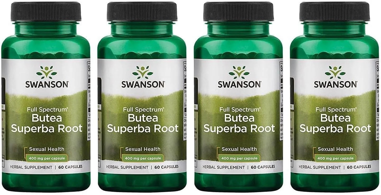 Swanson Butea Superba Root 400 mg, 60 Capsules, 4 Pack