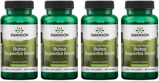 Swanson Butea Superba Root 400 mg, 60 Capsules, 4 Pack