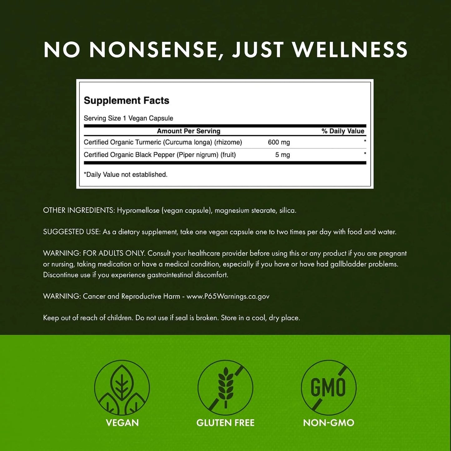 Swanson Premium Turmeric & Black Pepper Supplement, 90 Vegan Caps, 2 Pack