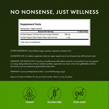 Swanson Premium Turmeric & Black Pepper Supplement, 90 Vegan Caps, 2 Pack