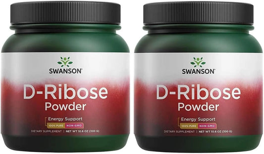 Swanson Ultra D-Ribose Powder, 100% Pure Non-GMO, 10.6 oz, 2 Pack