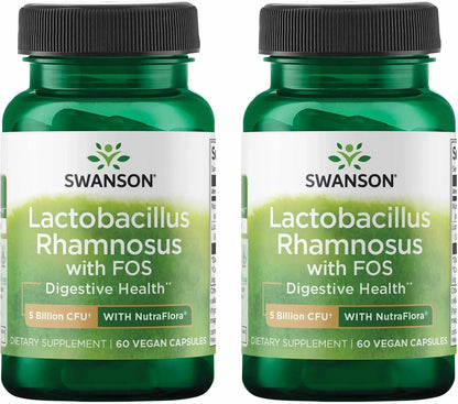 Swanson Lactobacillus Rhamnosus, 5 Billion CFU, 60 Veggie Caps, 2 Pack