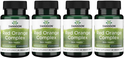 Swanson Red Orange Complex 500 Milligrams, 30 Veg Capsules, 4 Pack